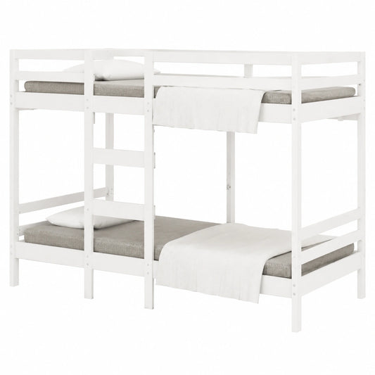 Lit gain de place, avec sommier, coloris blanc, 80 x 200 cm, pour la chambre